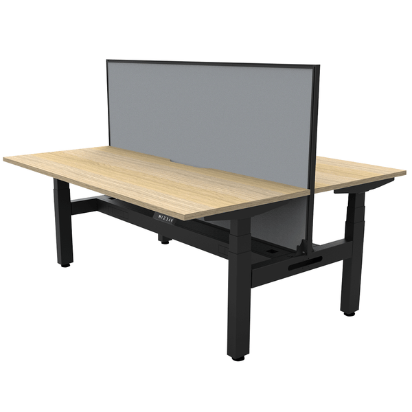 Boost Height Adjustable Desk, Back to Back + Screen and Cable Tray - switchoffice.com.au