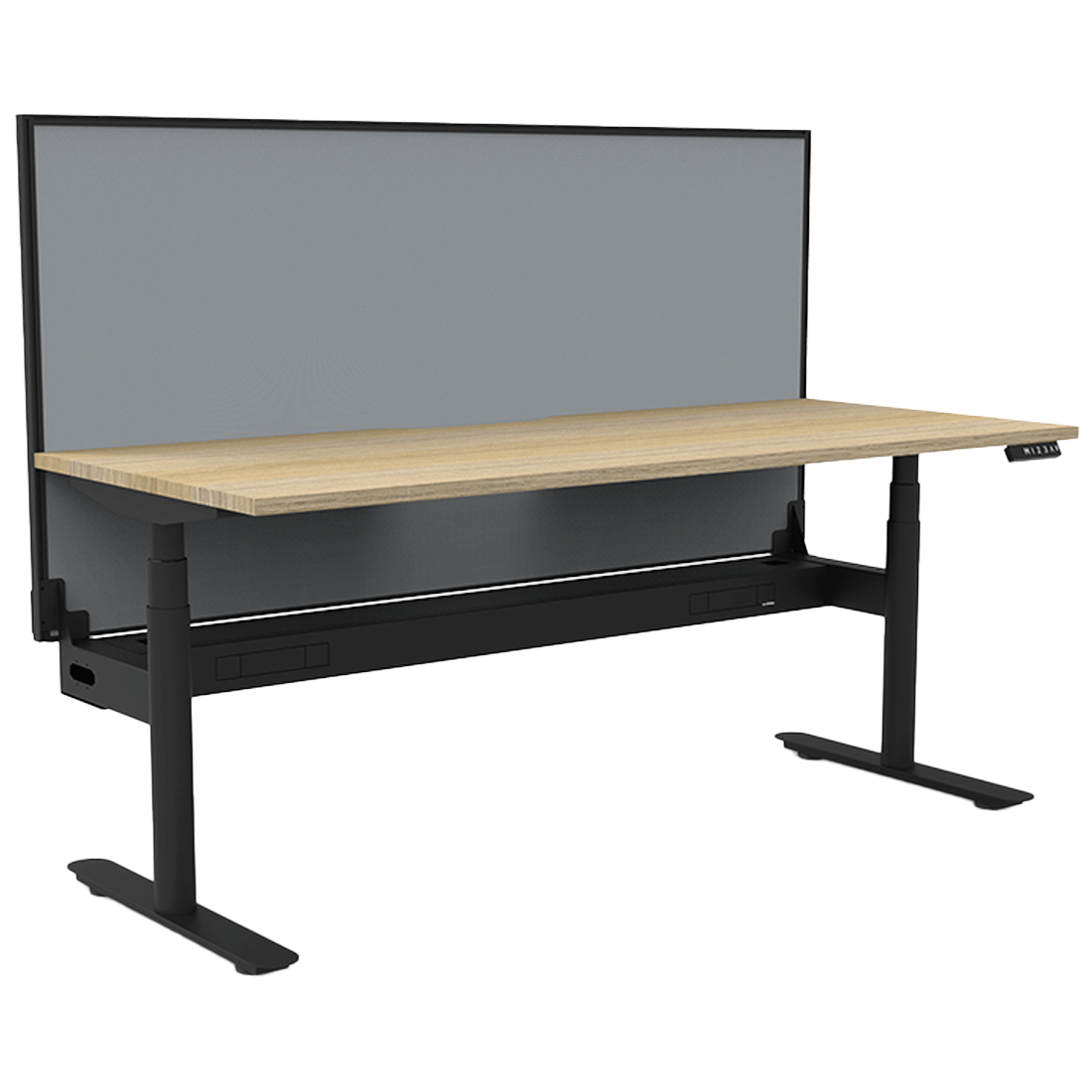 Halo Plus Single Sided Workstation With Screen & Cable Tray