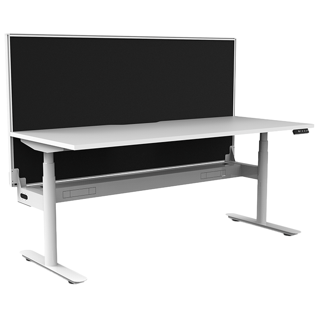 Halo Plus Single Sided Workstation With Screen & Cable Tray