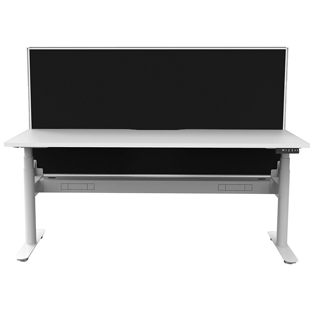 Halo Plus Single Sided Workstation With Screen & Cable Tray