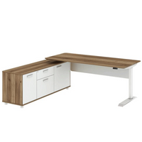 Potenza Executive Electric Adjustable Desk + Return - Switch Office & Hospitality Furniture