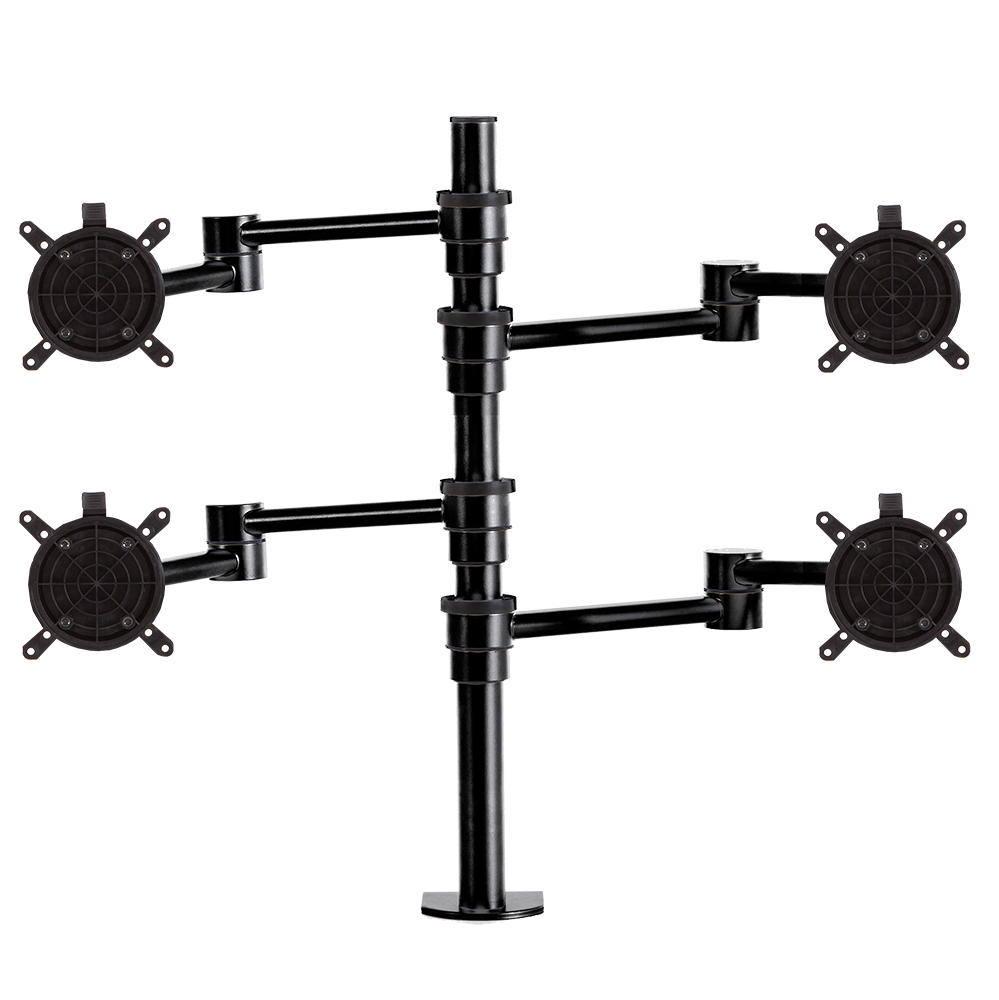 Pluto Quad Vertical Stacking Monitor Arms