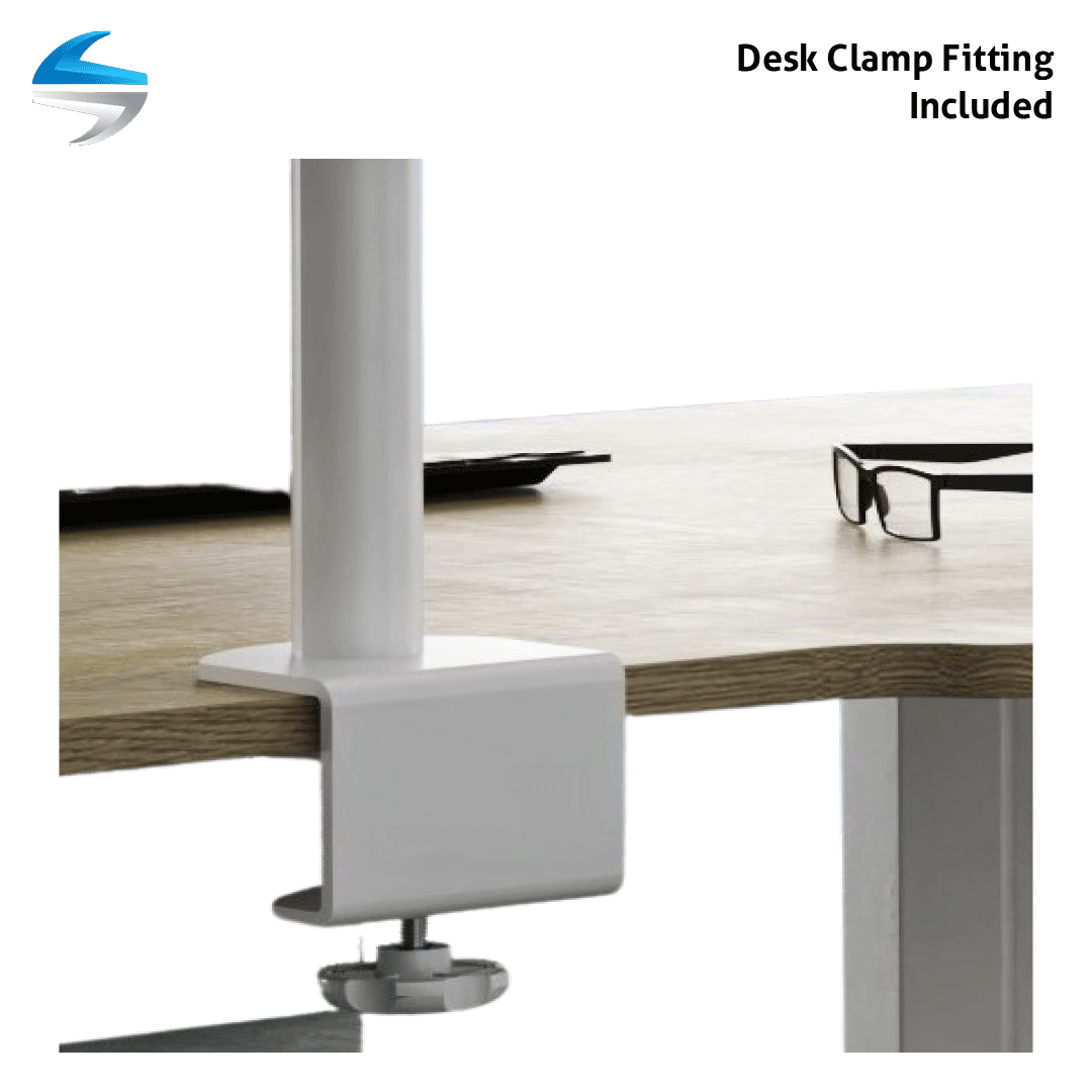 Pluto Dual Vertical Stacking Monitor Arm