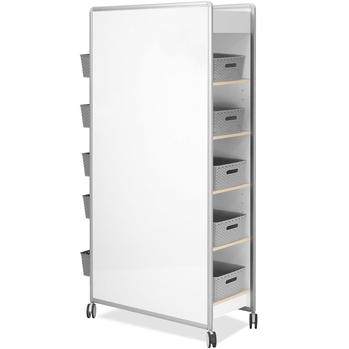 Mobile Whiteboard Huddle Cabinet