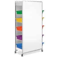 Mobile Whiteboard Huddle Cabinet