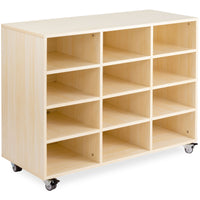 Oak Mobile Storage Trolley