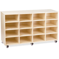Oak Mobile Storage Trolley