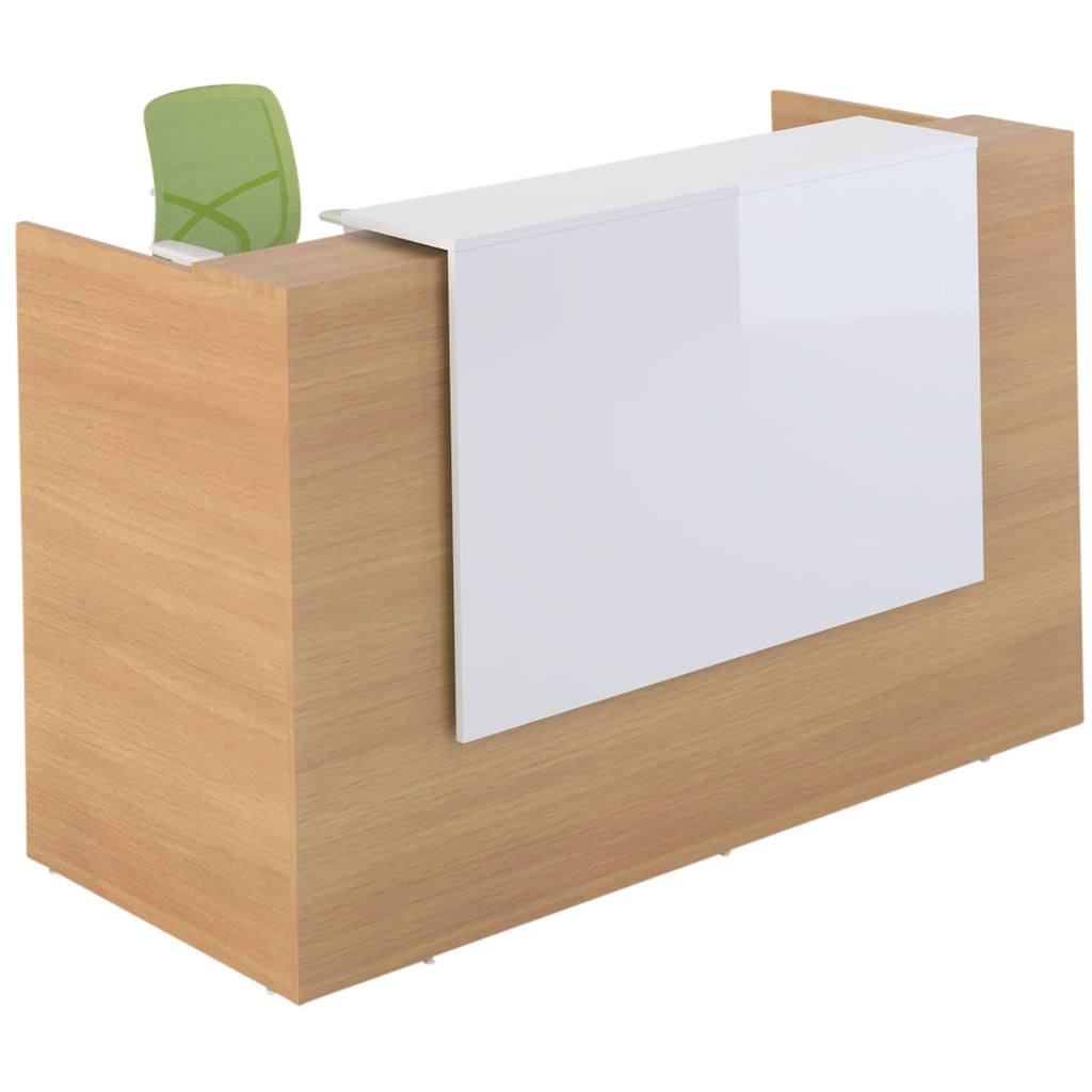 Sorrento Reception Counter - Beech Melamine and White Finish | Switch ...