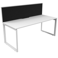 Deluxe Rapid Infinity Loop Leg Desk 1200, Single Sided + Screen - switchoffice.com.au