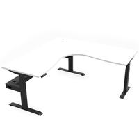 Boost Height Adjustable Corner Workstation + Cable Tray - switchoffice.com.au