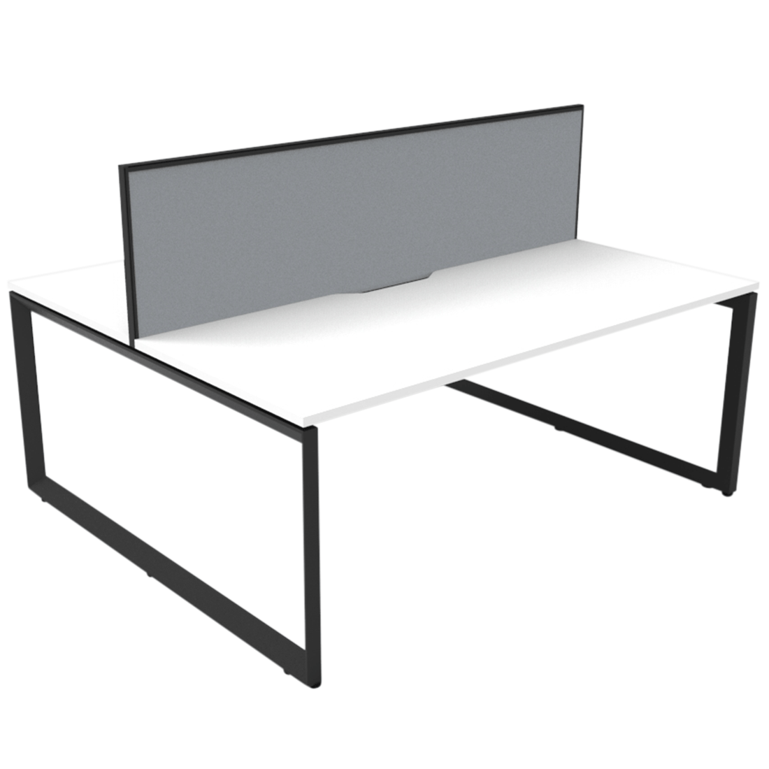 Deluxe Rapid Infinity Loop Leg Desk 1200, Double Sided + Screen - switchoffice.com.au