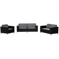 Milano Leather Triple Lounge - switchoffice.com.au